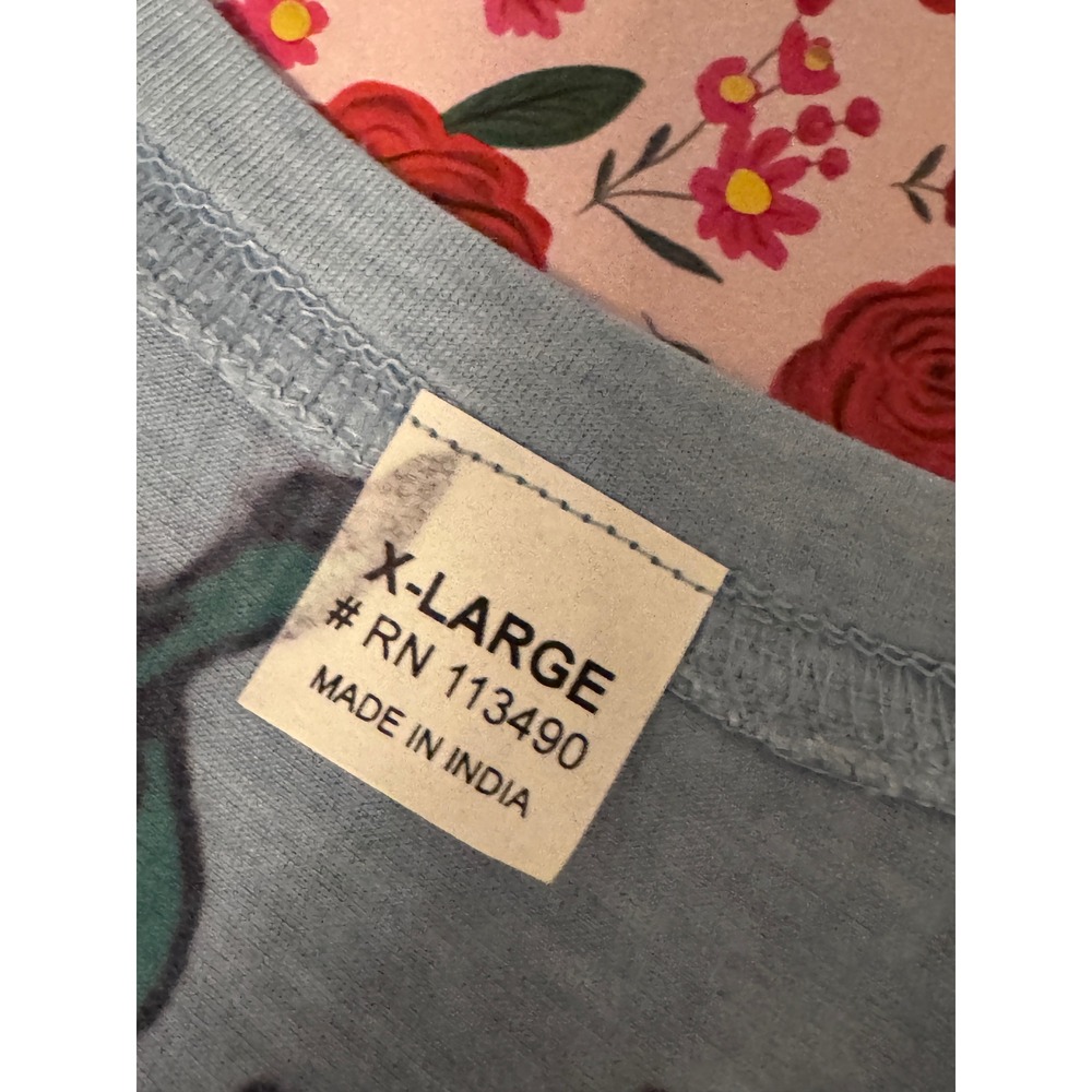 Vintage Style y2k Tattoo Graphic Print T-Shirt Light Blue Roses Stars XL RN
V2 - Picture 4 of 6